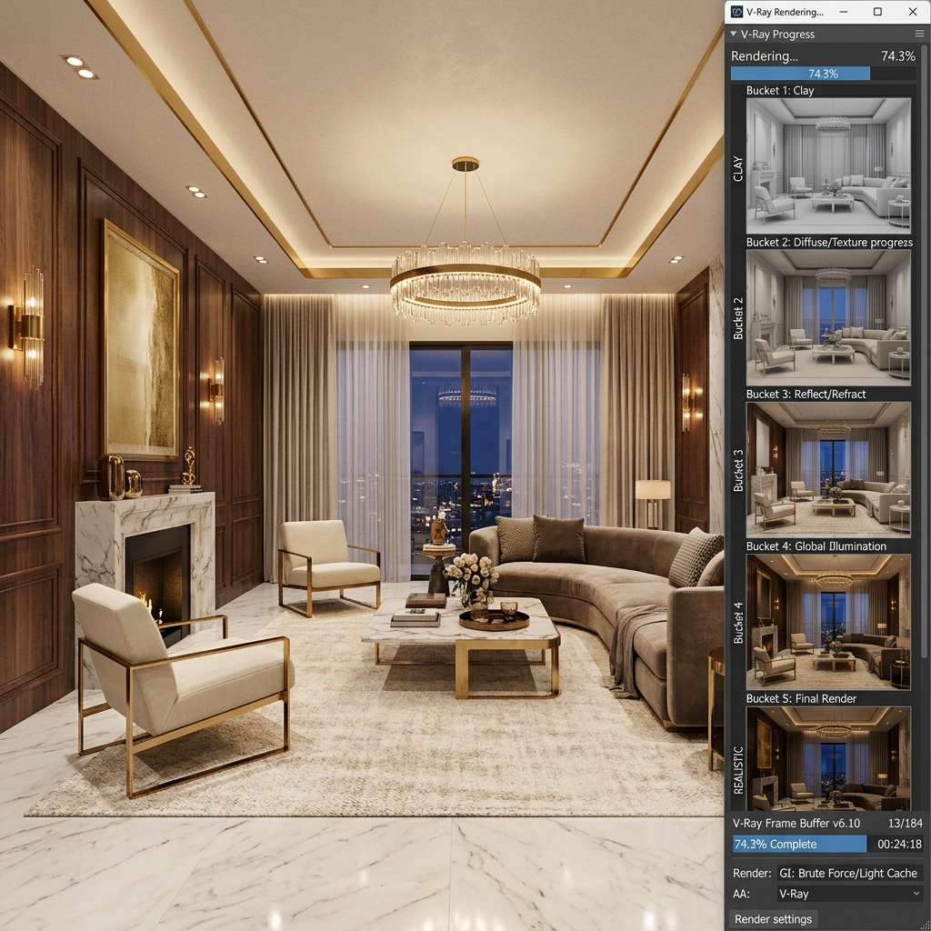 Material Mapping & V-Ray Render